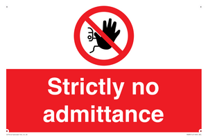 strictly no admittance